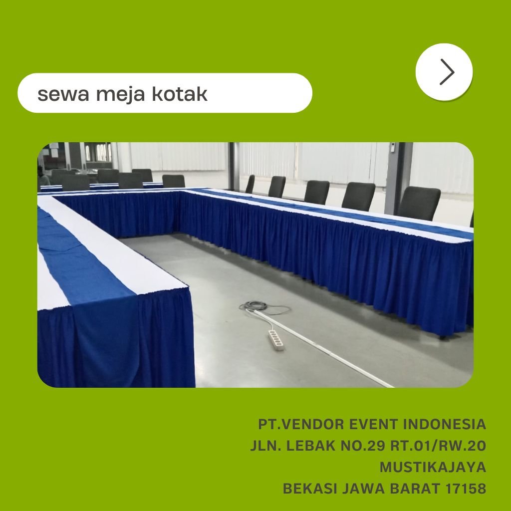 Pusat Sewa Meja Kotak Multiflek Bercover Jakarta