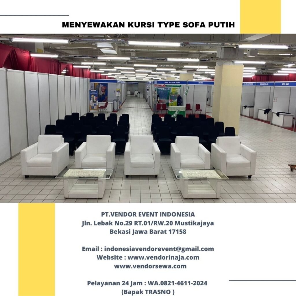 Menyewakan Kursi Type Sofa Single Putih Area Jakarta