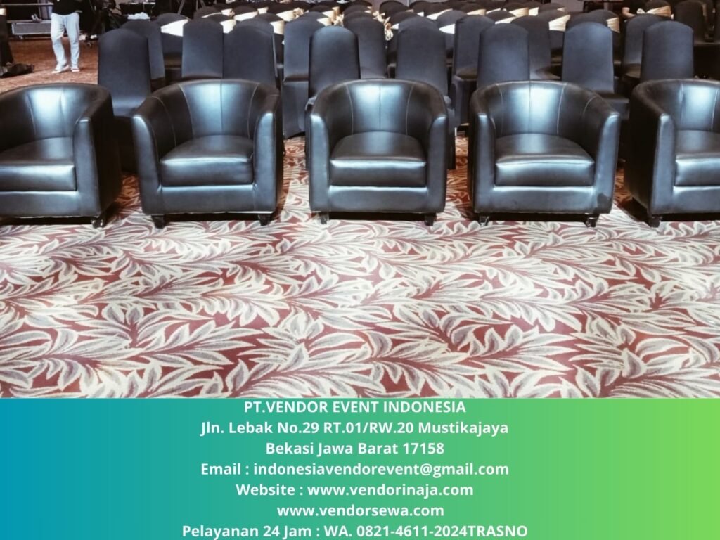 Rental Sofa Single Oval Hitam Tangerang