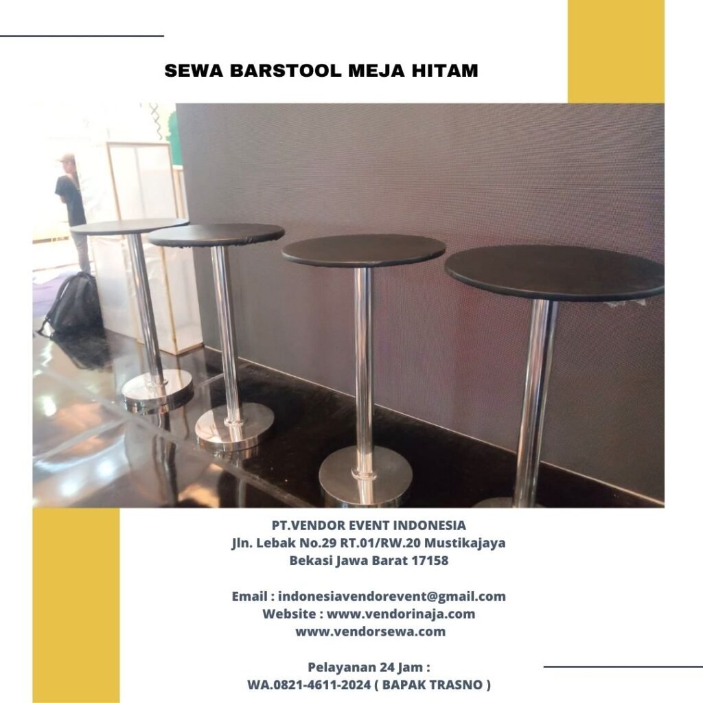 Sewa Barstool Meja Warna Hitam Jakarta