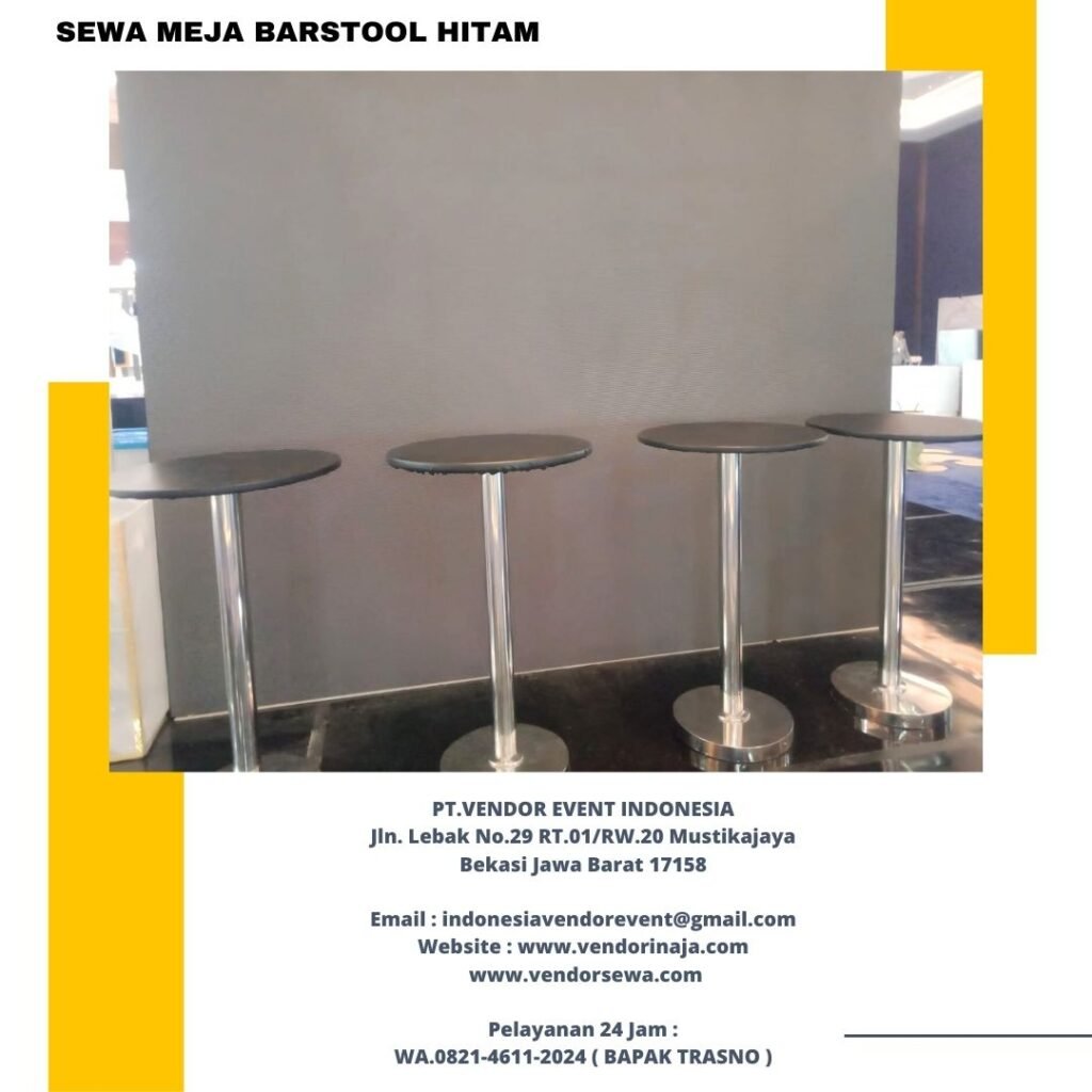 Sewa Barstool Meja Warna Hitam Jakarta