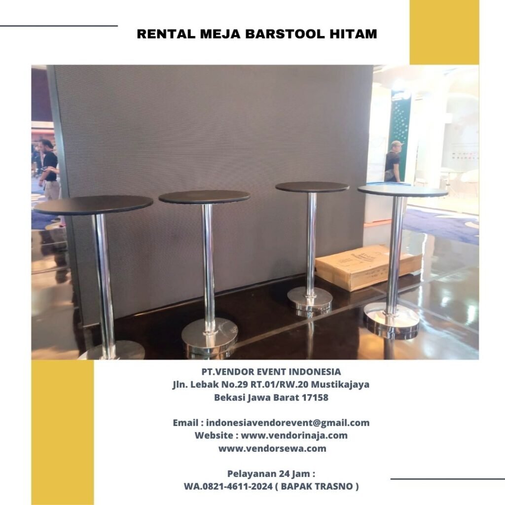 Sewa Barstool Meja Warna Hitam Jakarta