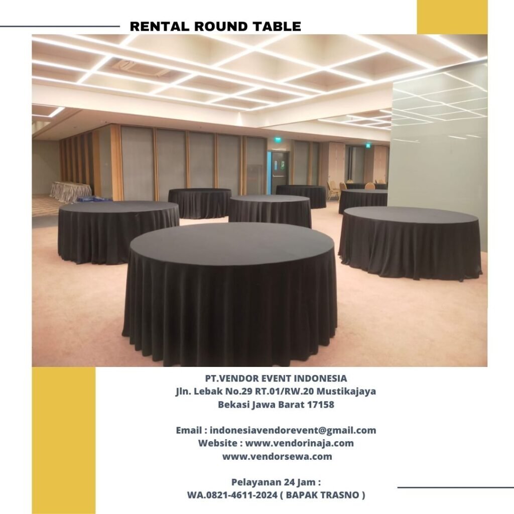 Sewa Round Table Diameter Jumbo 220cm Jakarta