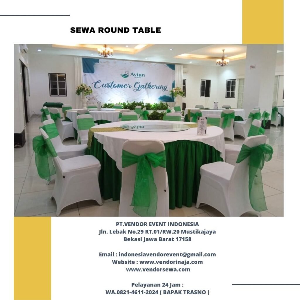 Sewa Round Table Jumbo Size Diameter 220cm Jakarta