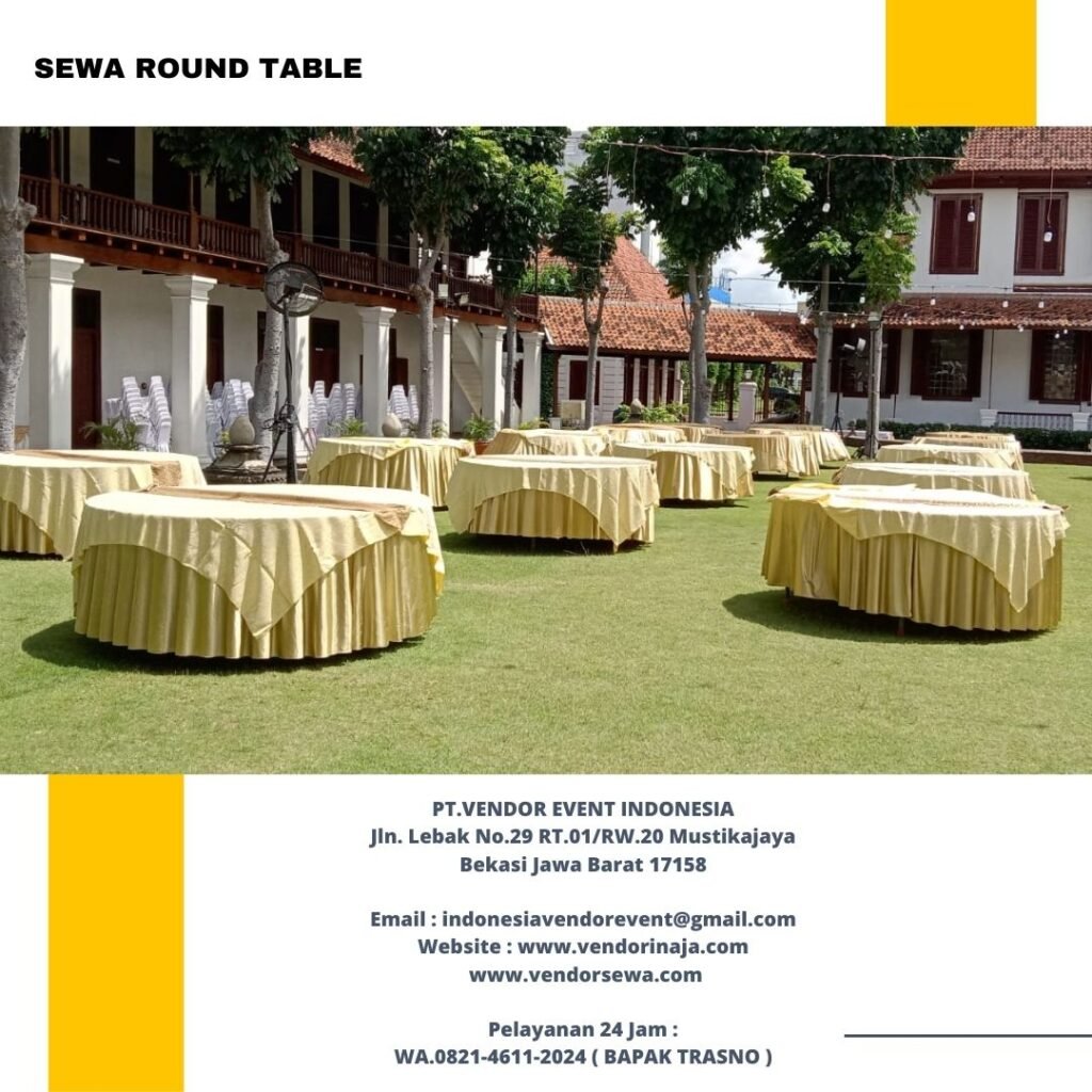 Sewa Round Table Jumbo Size Diameter 220cm Jakarta