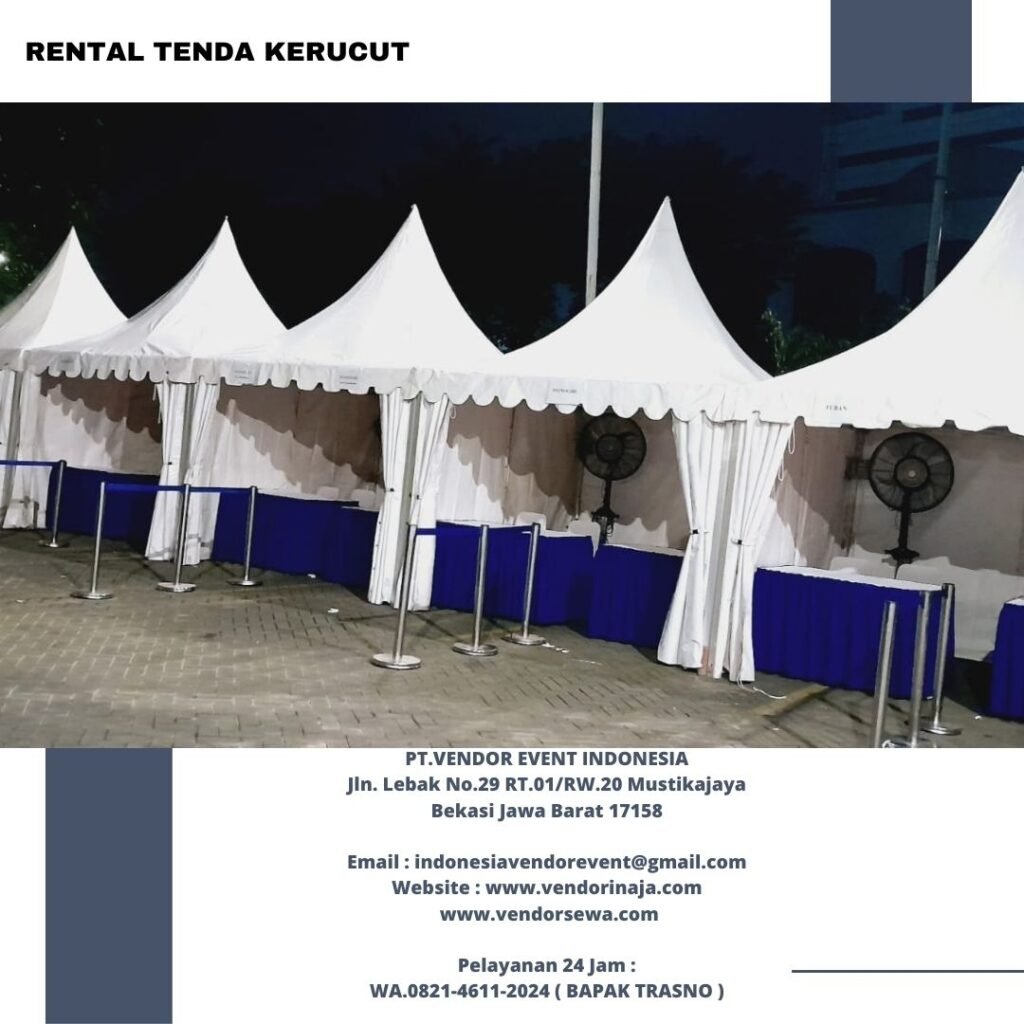 Sewa Sarnafil Type Tenda Atap Kerucut Ukuran 5x5meter Jakarta