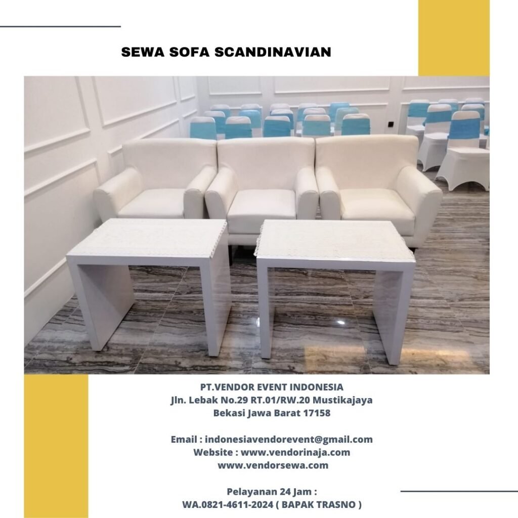 Sewa Sofa Type Scandinavian Single Putih Jakarta