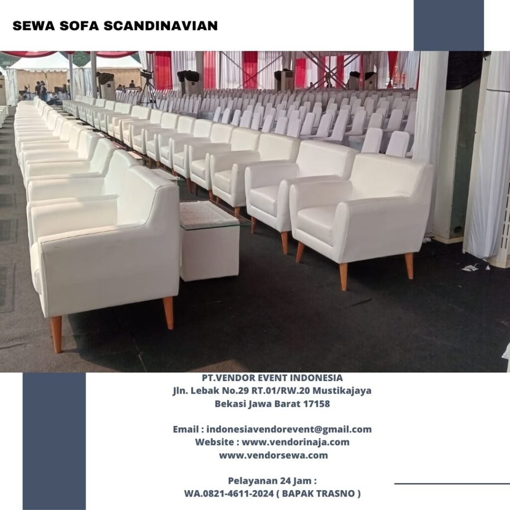 Sewa Sofa Type Scandinavian Single Putih Jakarta