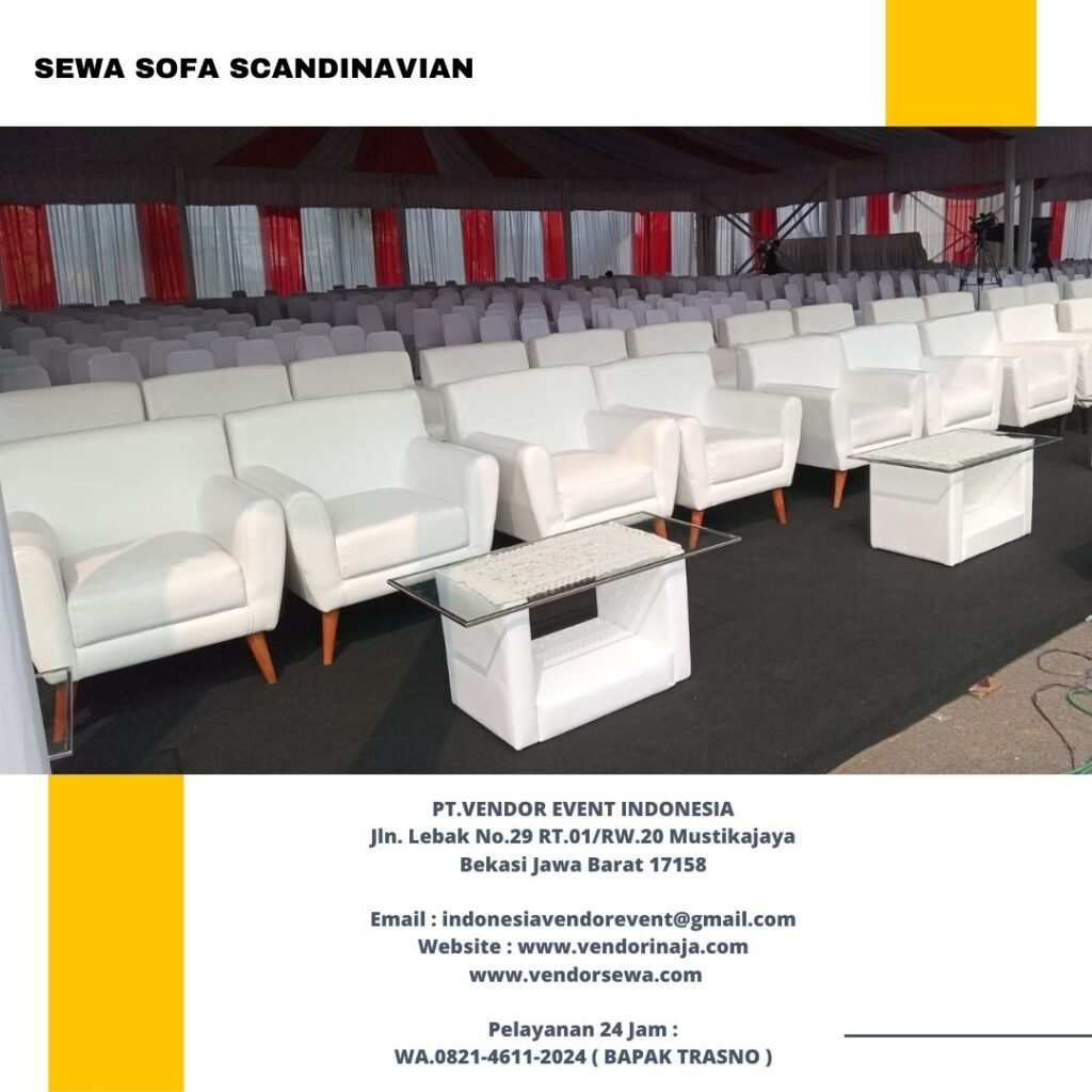 Sewa Sofa Type Scandinavian Single Putih Jakarta