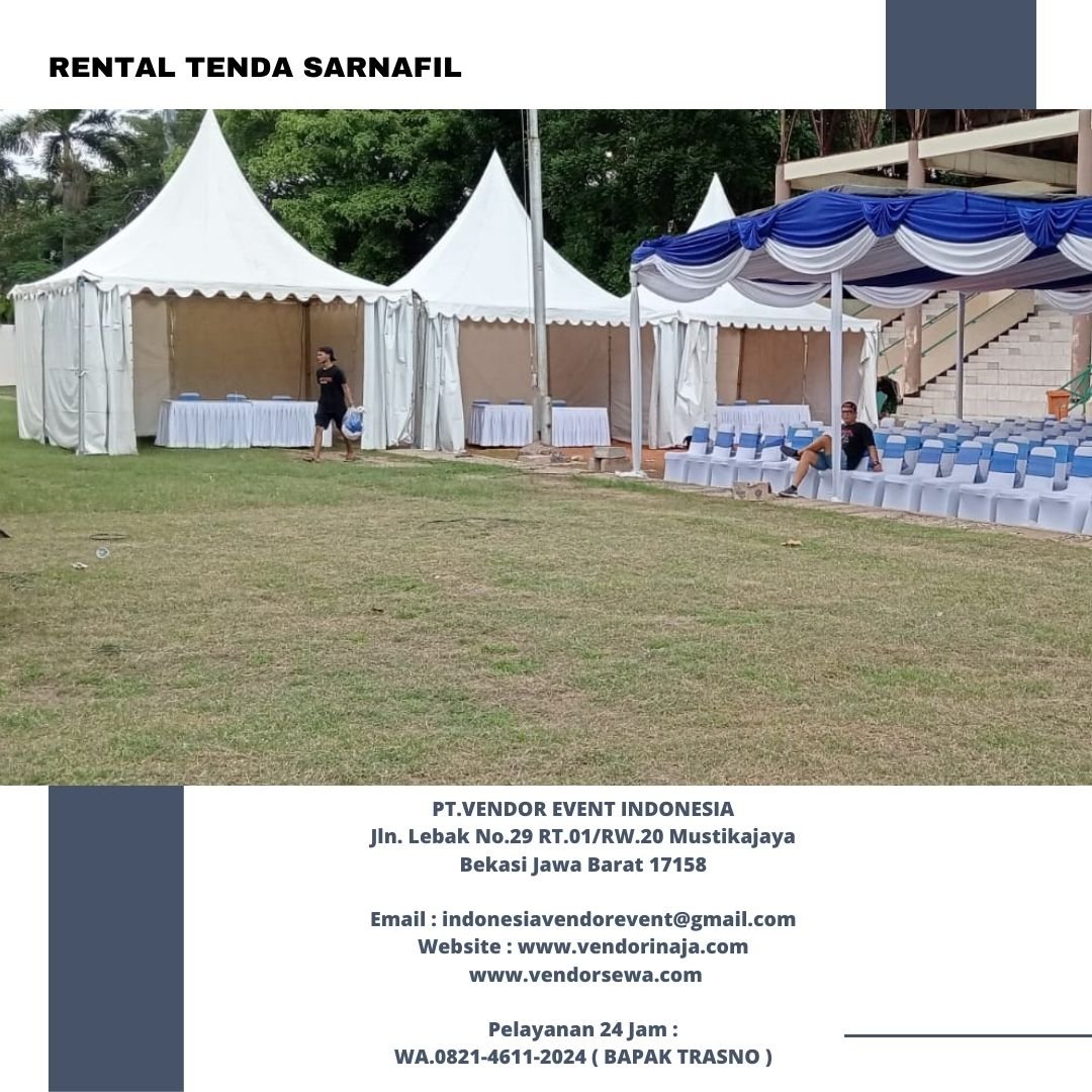Sewa Tenda Sarnavil 5×5 Tirai Hitam Jakarta