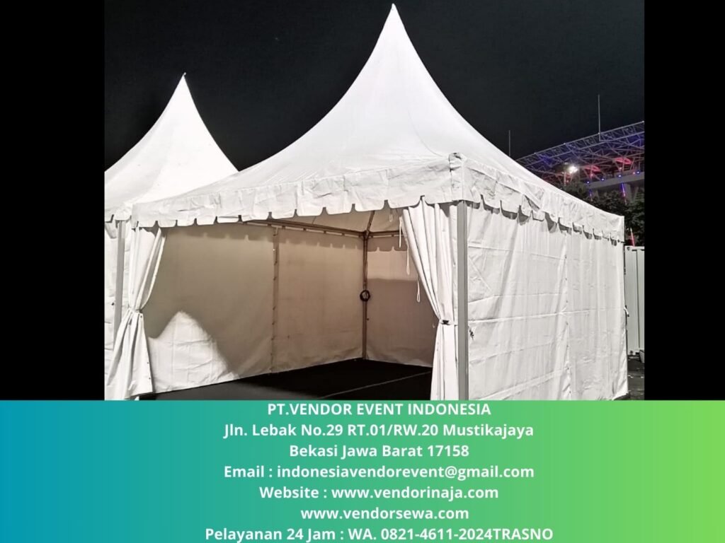 Sewa Tenda Type Atap Kerucut Sarnafil Event GBK Jakarta