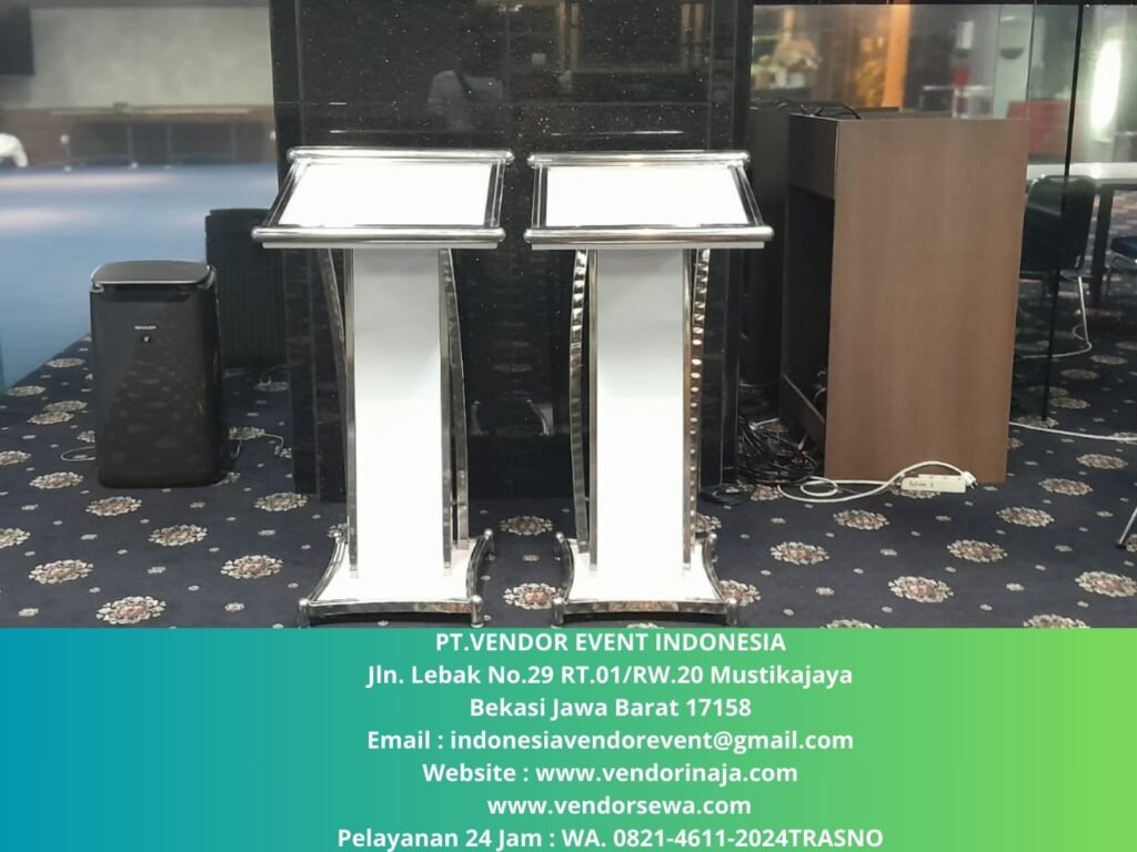 Sewa Podium Stainless Putih Area Jakarta