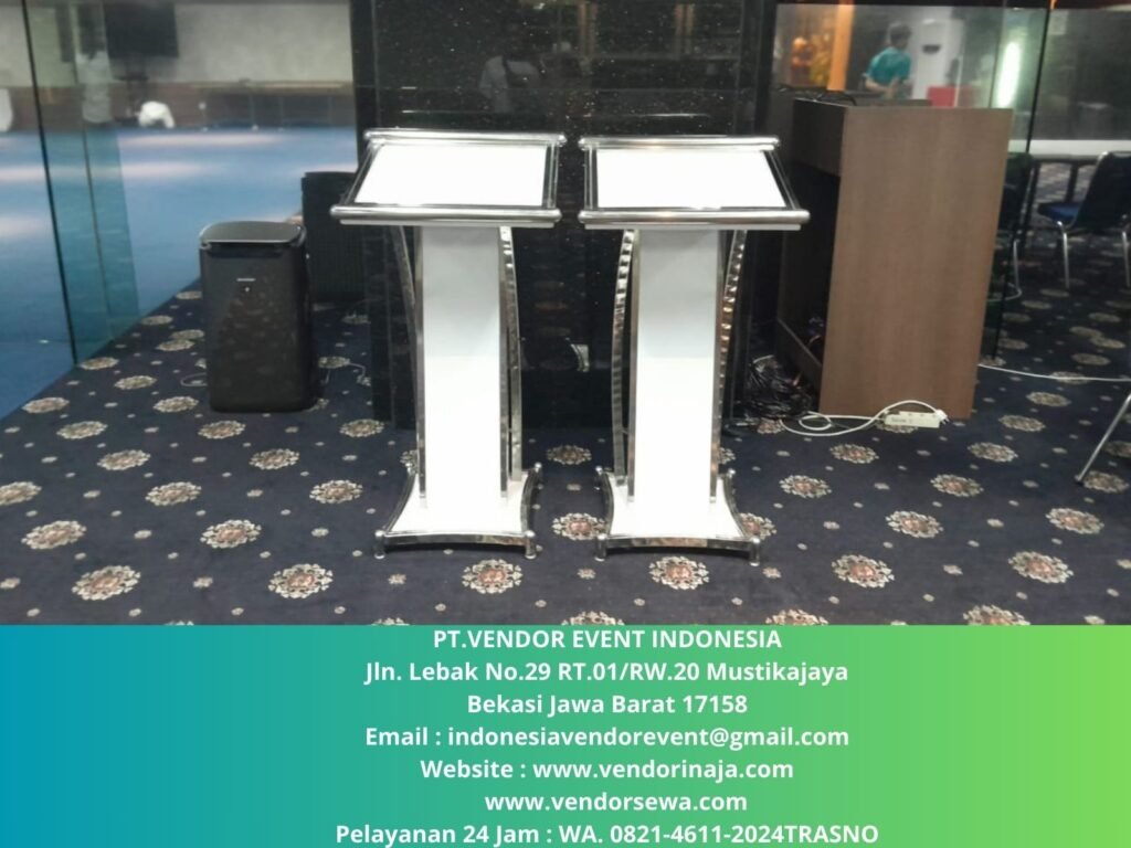 Sewa Podium Stainless Putih Area Jakarta