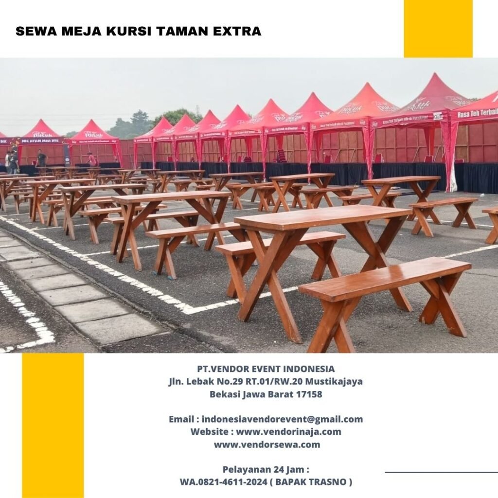 Sewa Meja Kursi Taman Extra Event KAI Manggarai Jakarta