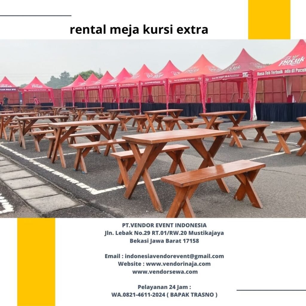 Sewa Meja Kursi Taman Extra Event KAI Manggarai Jakarta