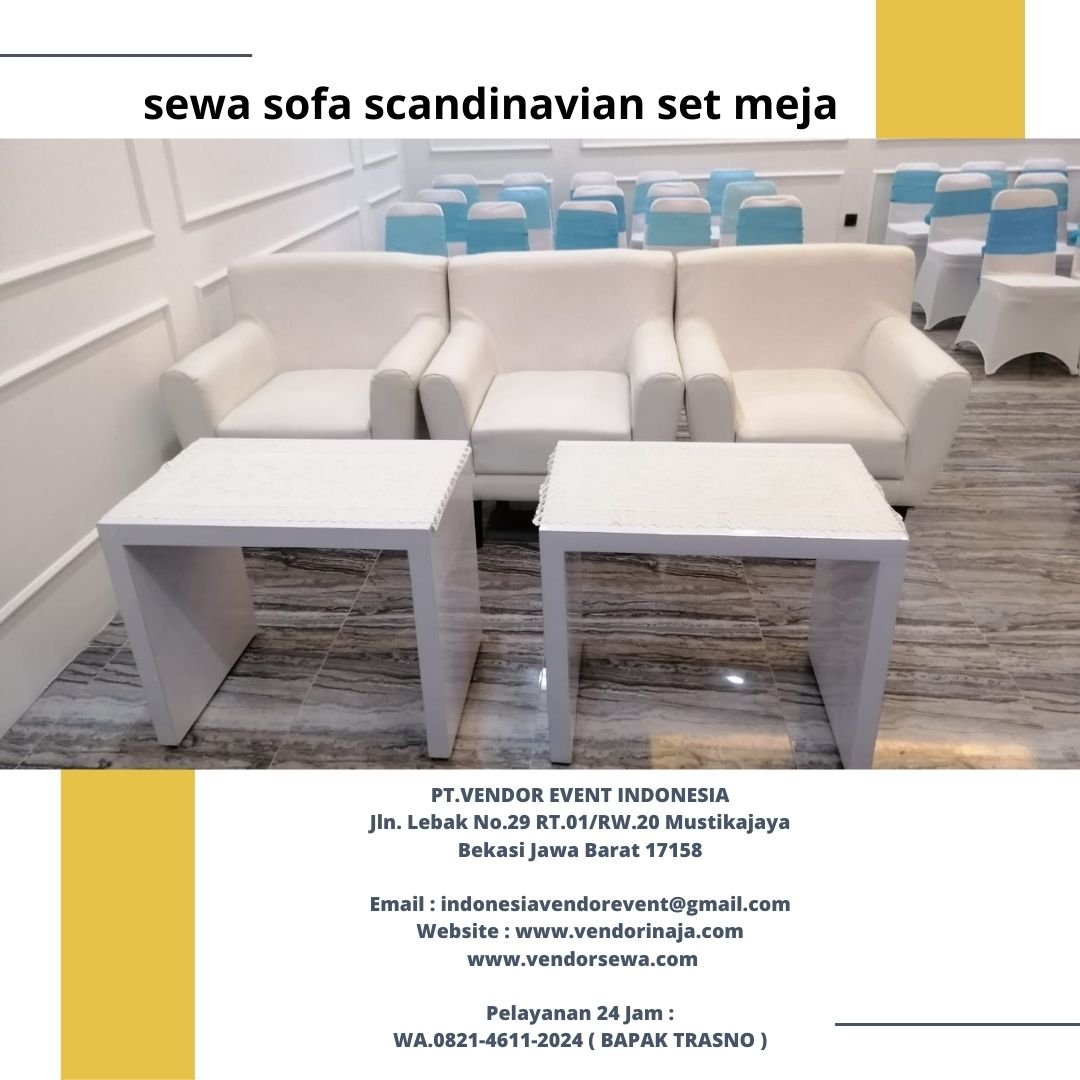 Sewa Sofa Scandinavian Set Meja Jakarta