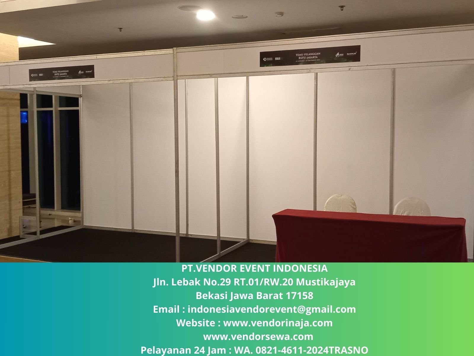 Supplier Sewa Ruang Partisi Stand Pameran Area Jakarta