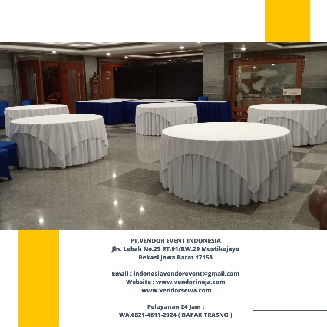 Rental Round Table Besar D180cm Wilayah Terdekat Jakarta