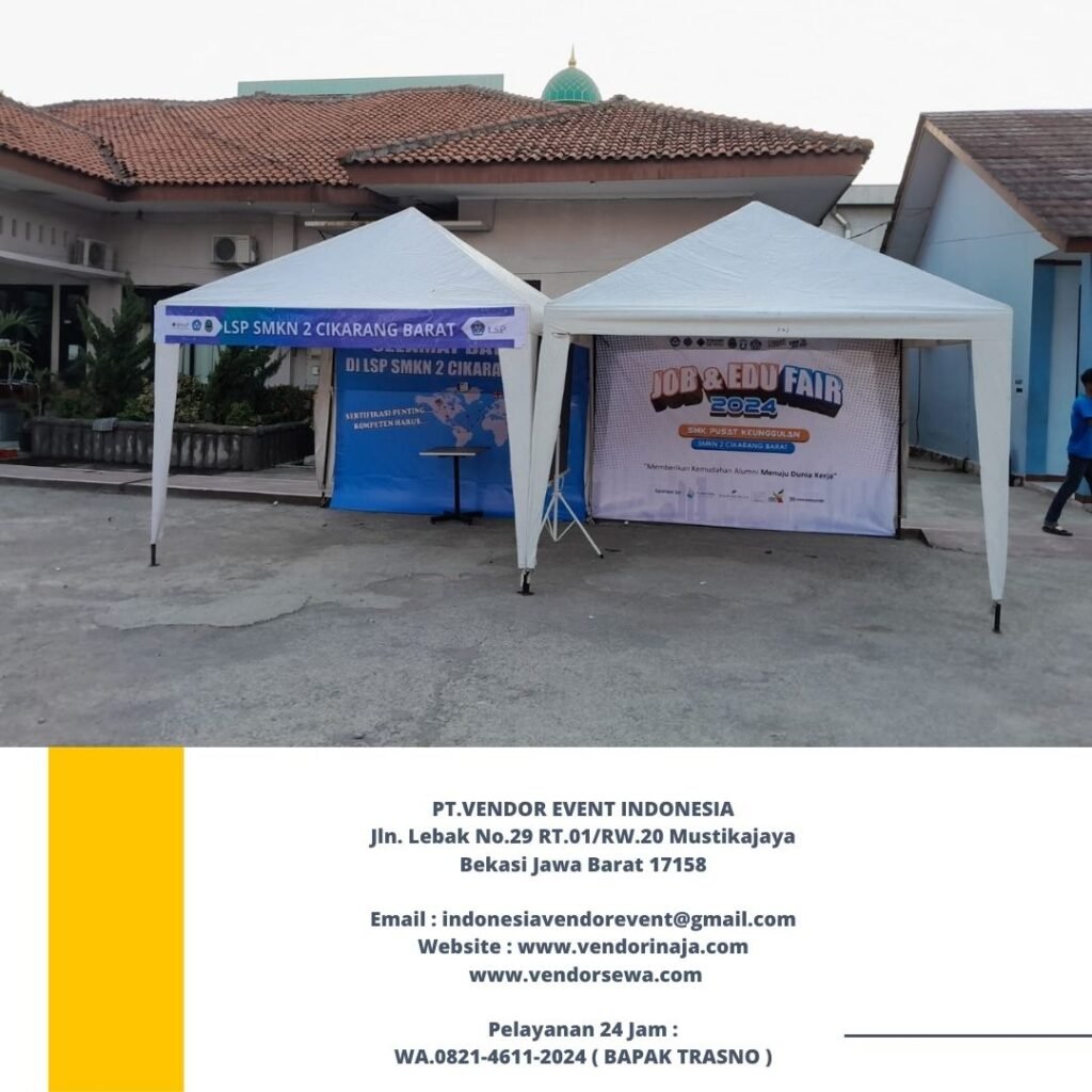 Jasa Sewa Tenda Type Bazzar Ukuran 2x2m dan 3x3m Area Jakarta