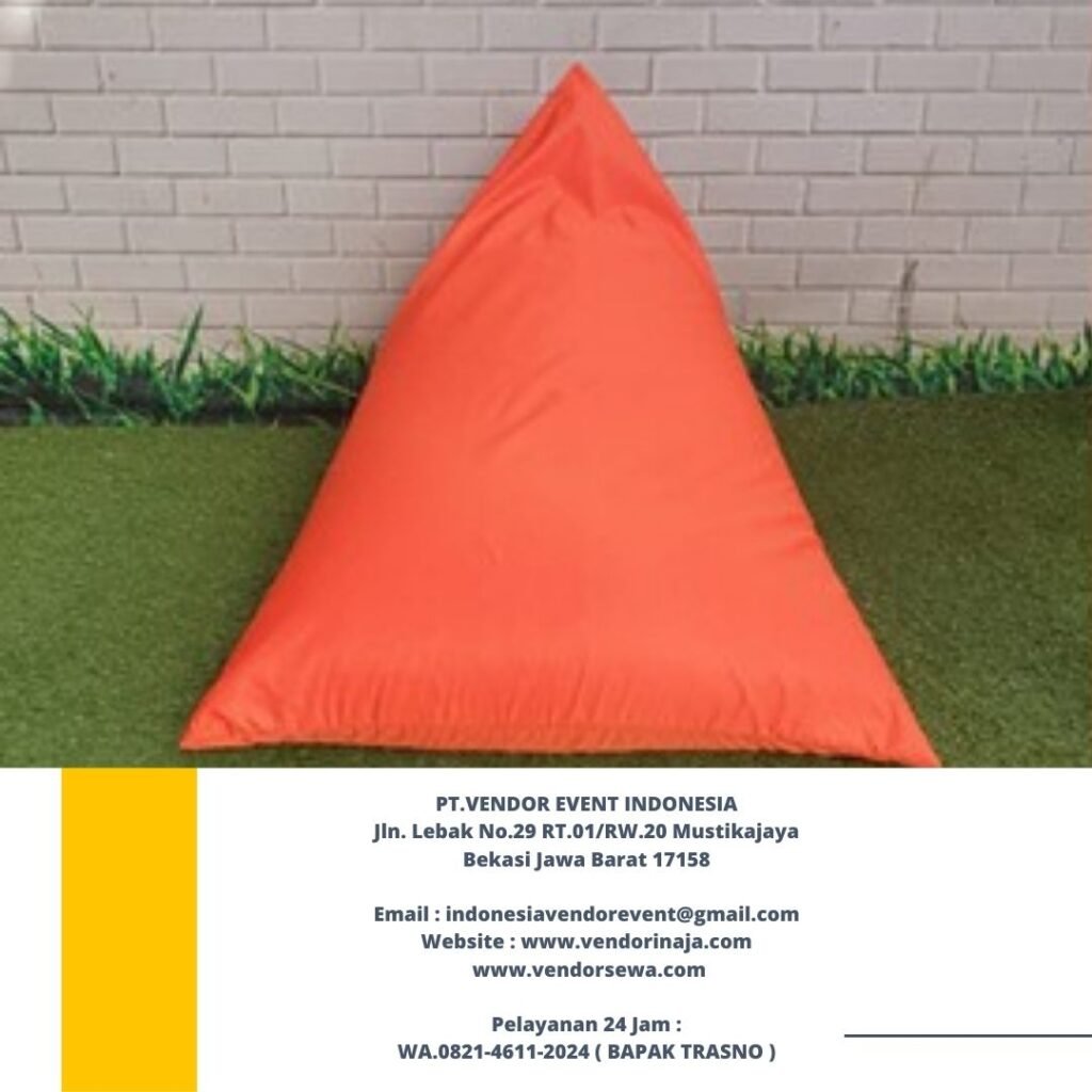 Jasa sewa Bean Bag Kerucut Warna-warni area Jakarta