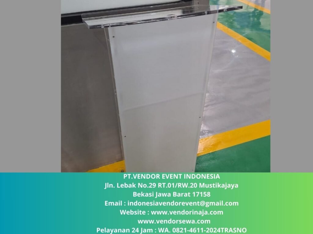 Jasa Sewa Podium Type Acrylic Kotak Bening Area Jakarta