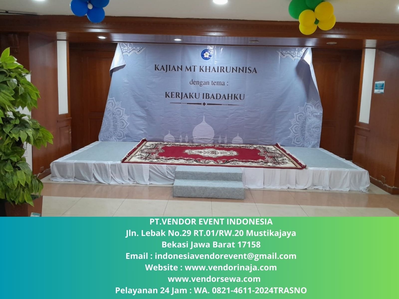 Sewa Karpet Permadani Merah Pangung Dan Backdrop Kramat Jati Jaktim