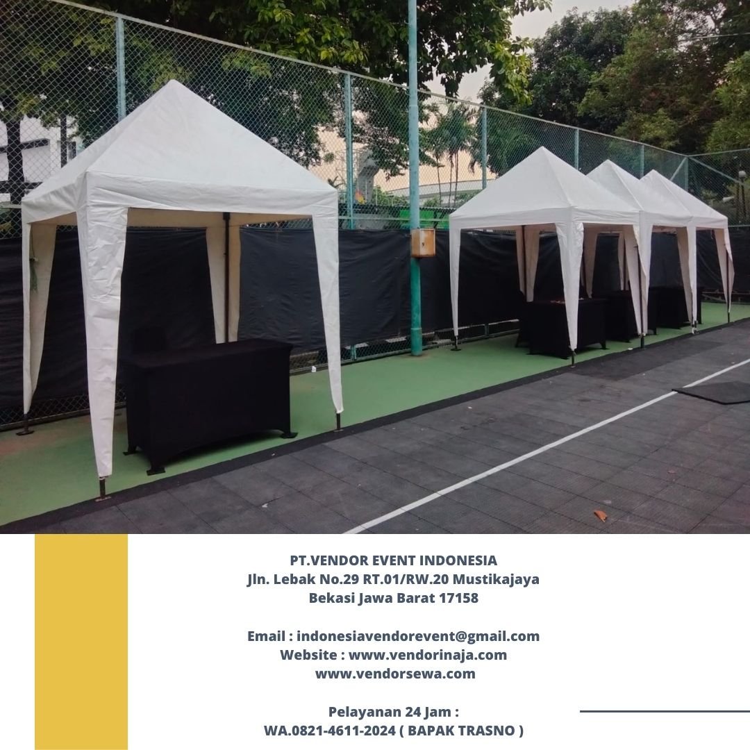 Sewa Tenda Pasar Malam atau Bazzar Atap Putih Area Jakarta