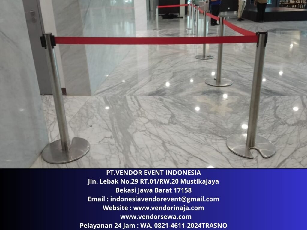 Sewa Tiang Stainless Pembatas Antrian Promo Akhir Tahun Area Jakarta