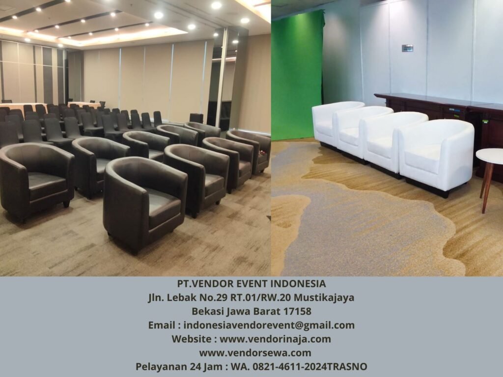 Pusat Sewa Sofa Oval Hitam Dan putih di Jakarta