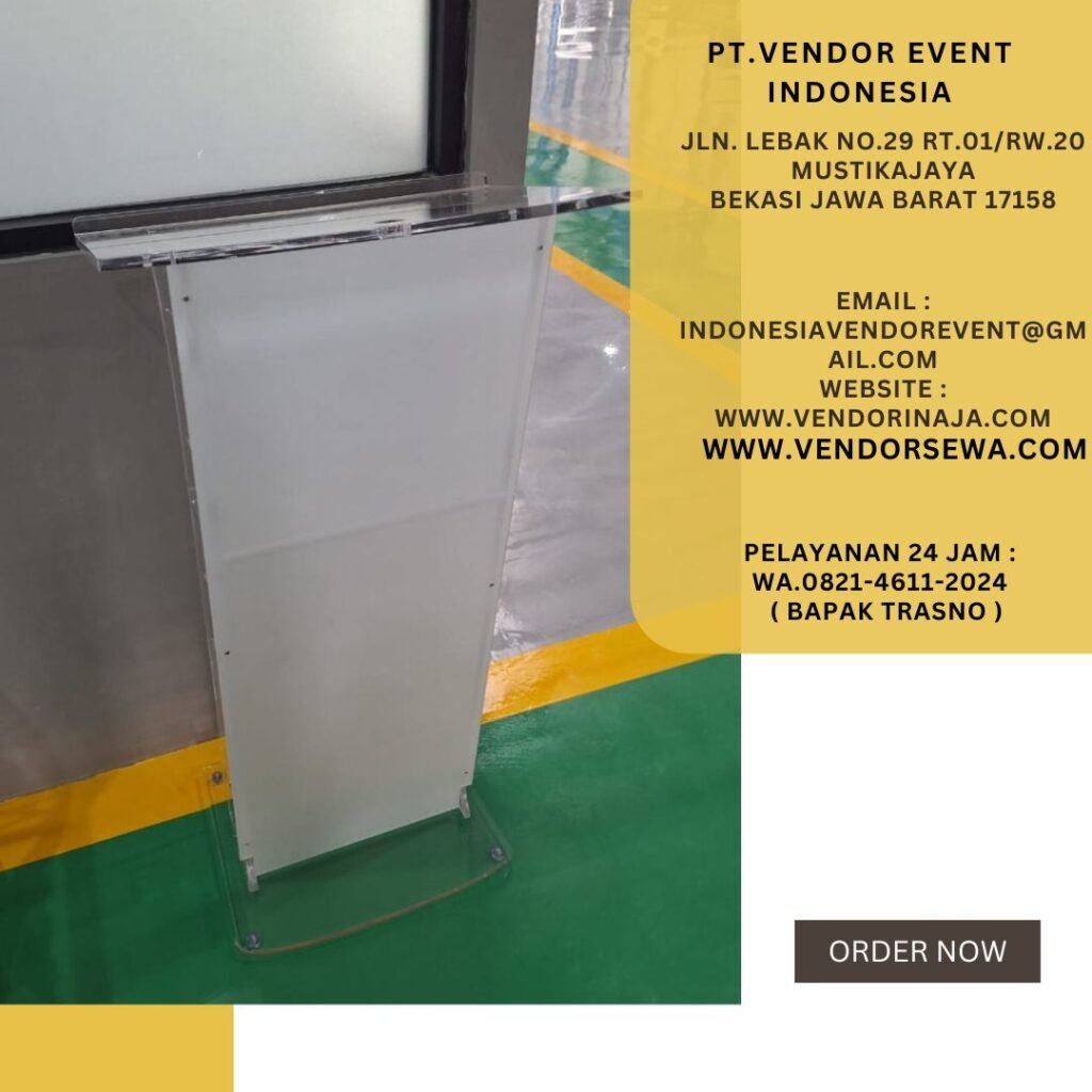 Pusat Sewa Podium Kotak Acrylic Bening Di Jakarta