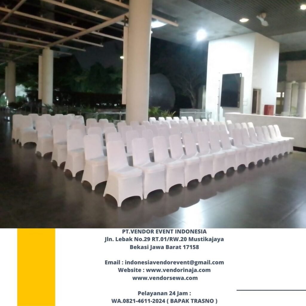 Sewa Kursi Futura Stainless Cover Putih Event Istana Presiden Bogor