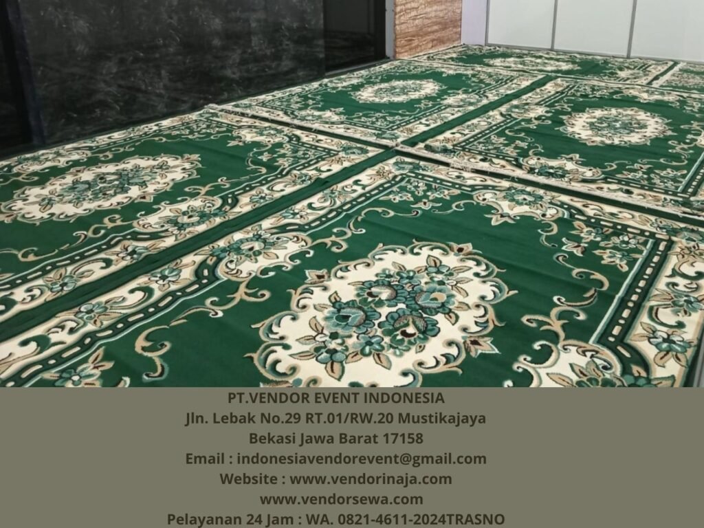 Pusat Sewa Karpet Permadani Merah Dan hijau di Jakarta,Bogor Depok
