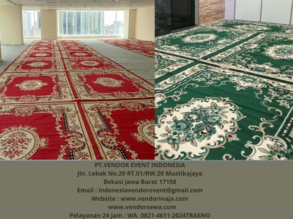 Pusat Sewa Karpet Permadani Merah Dan hijau di Jakarta,Bogor Depok
