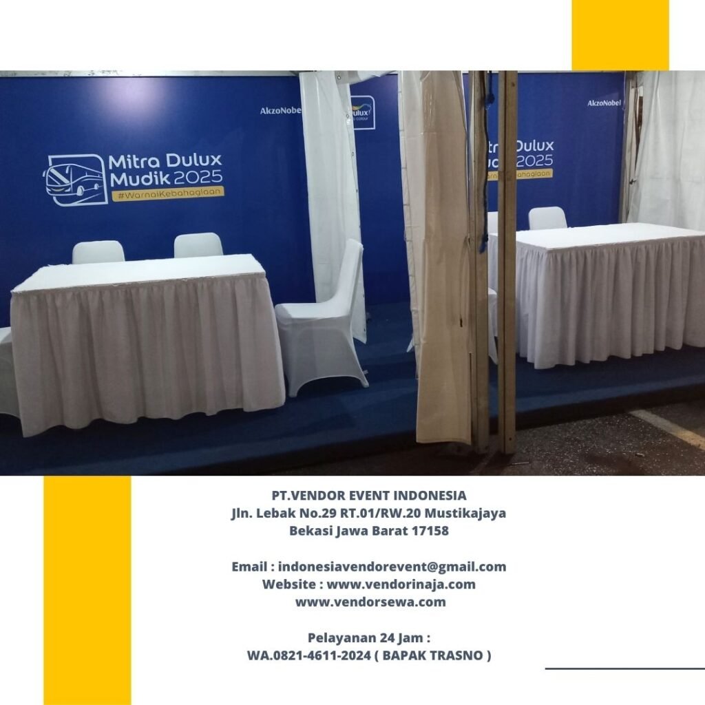 Sewa Meja Kotak Putih, Kursi Susun Event Event Cibis Park jakarta