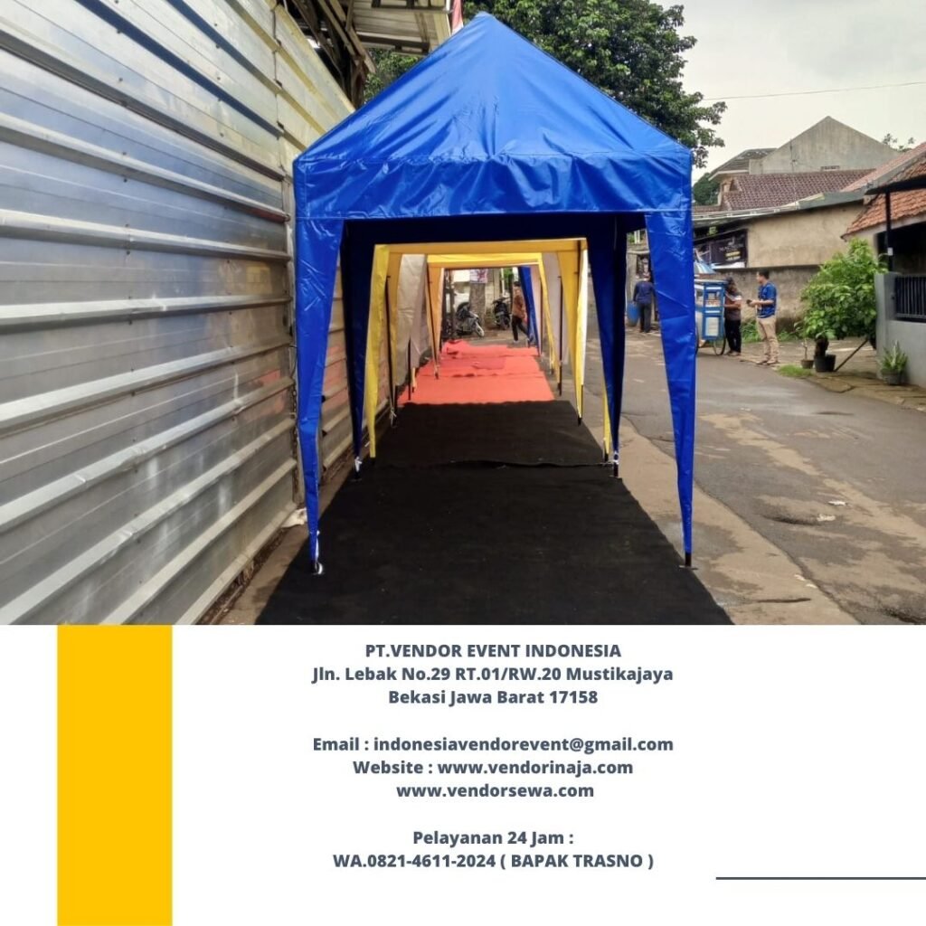 Sewa Tenda Bazar 2x2 Meter Warna Kuning, Biru Dan Putih Di Jakarta