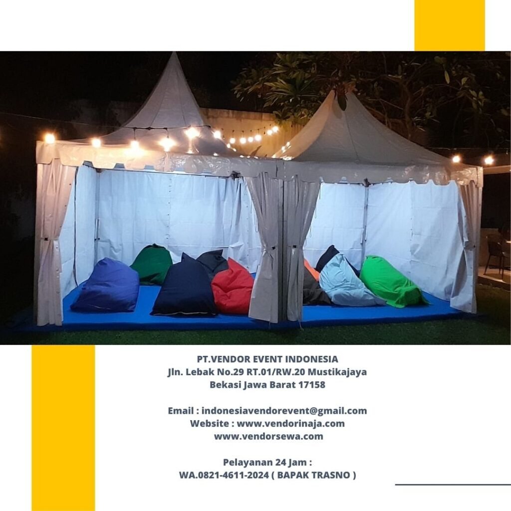 Rental Sarnafil Tenda Kerucut Putih Area Jakarta Bebas Ongkir
