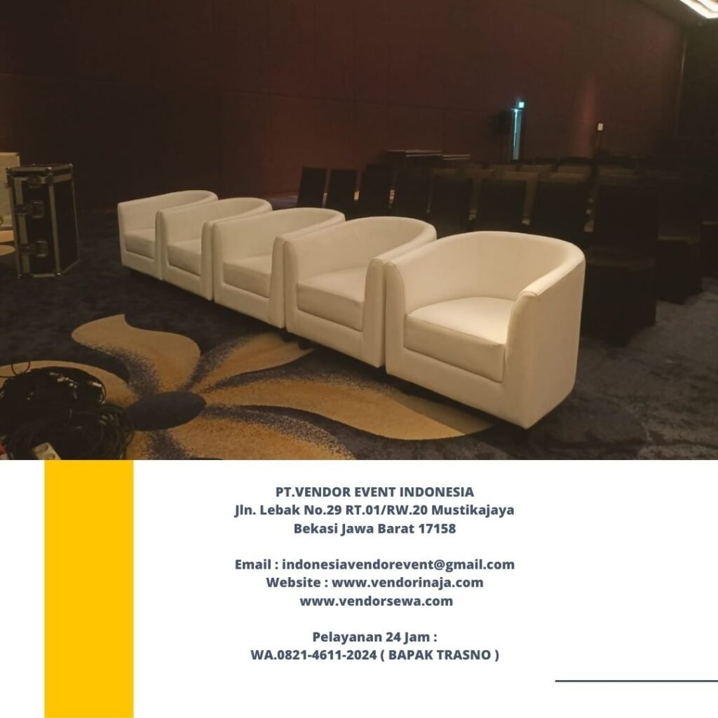 Rental Sofa Type Oval Warna Hitam Dan Putih Di Jakarta