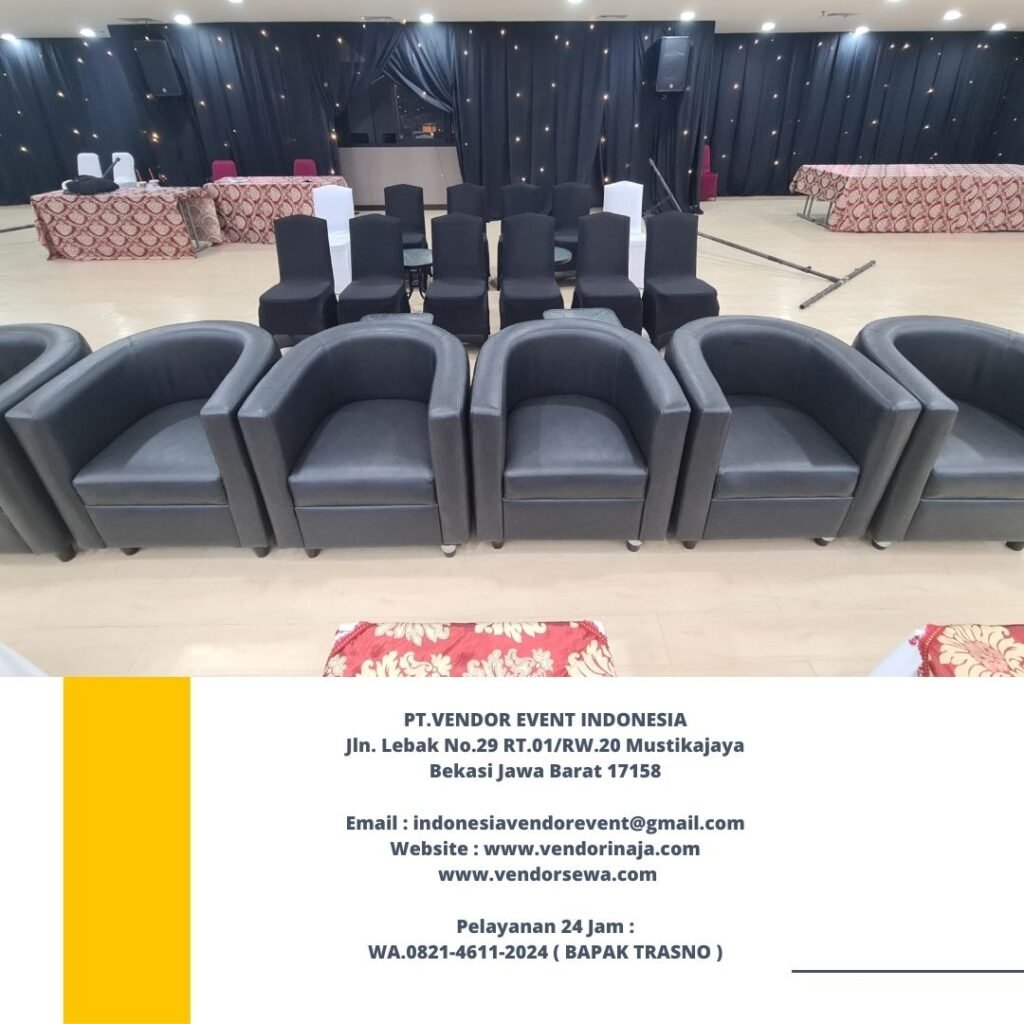 Rental Sofa Type Oval Warna Hitam Dan Putih Di Jakarta