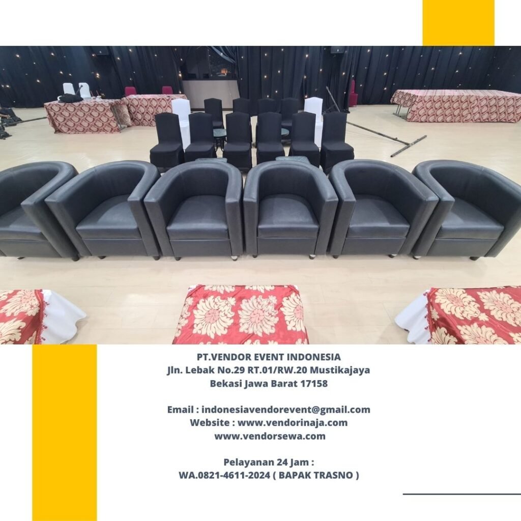Rental Sofa Type Oval Warna Hitam Dan Putih Di Jakarta