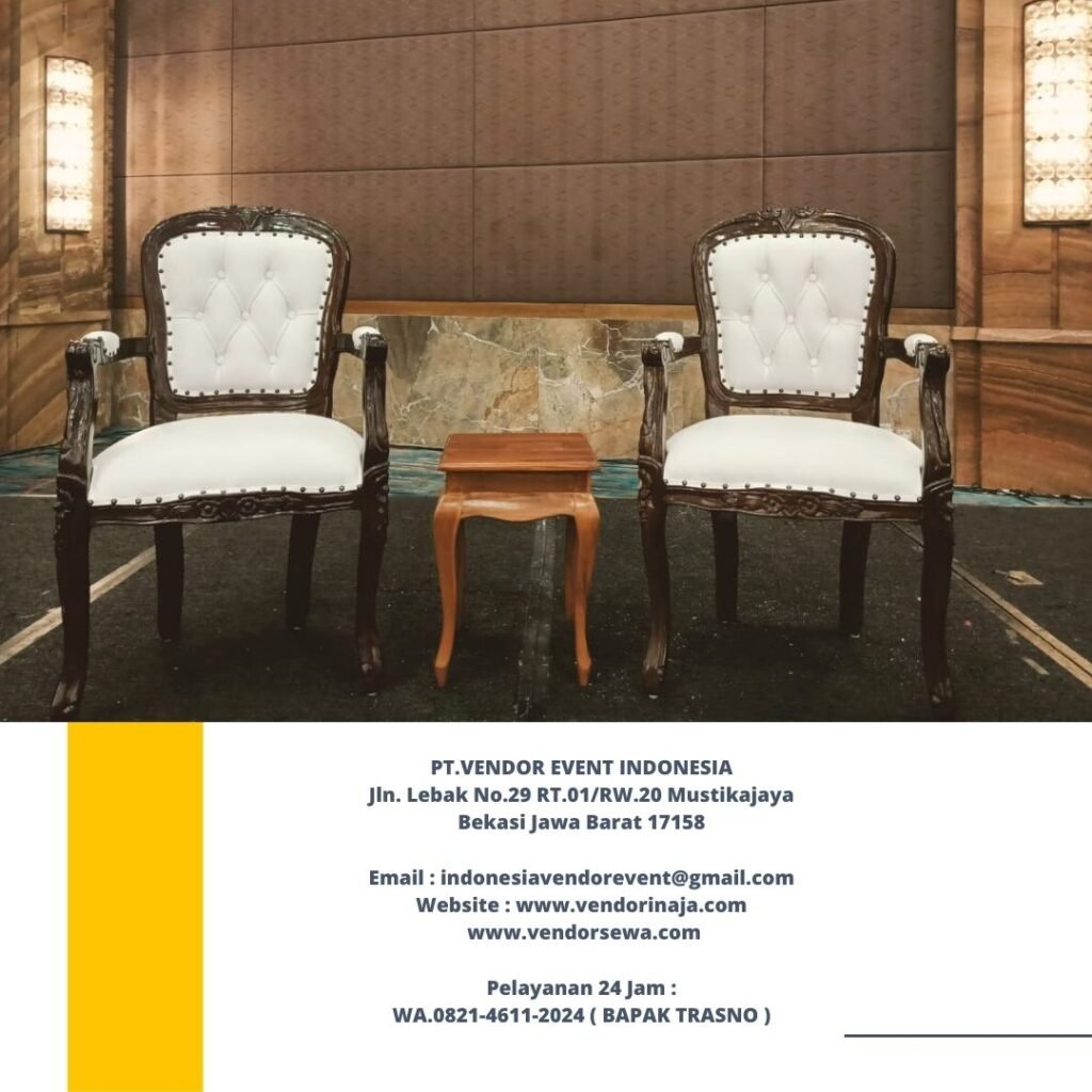 Sewa Arm Chairs Dan Meja Sudut Coklat Di Jakarta