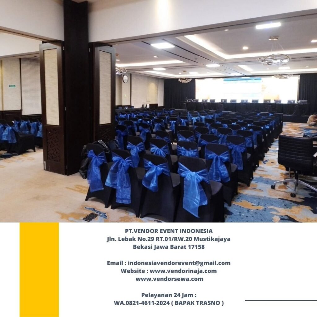 Sewa Kursi Cover Hitam Pita Biru Type Futura Jakarta