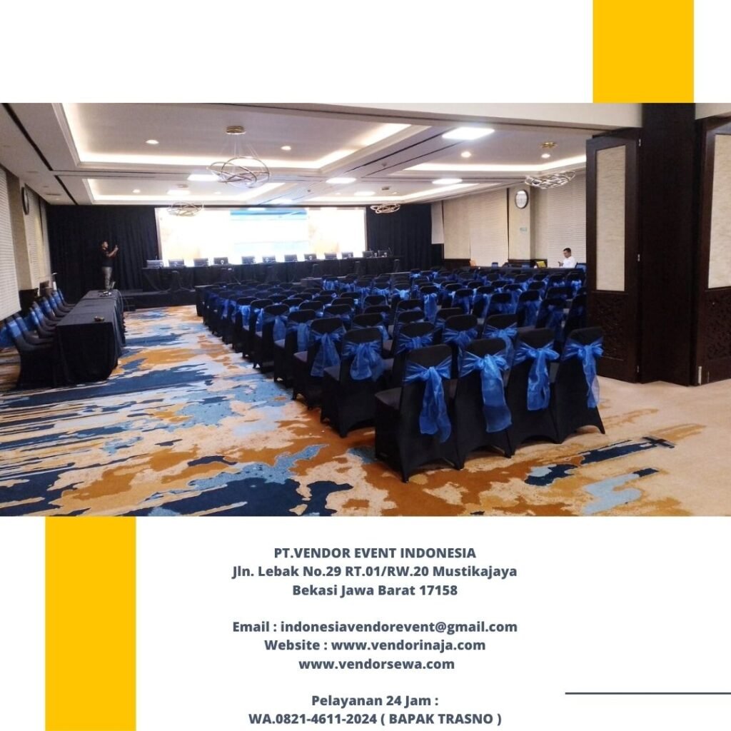 Sewa Kursi Cover Hitam Pita Biru Type Futura Jakarta