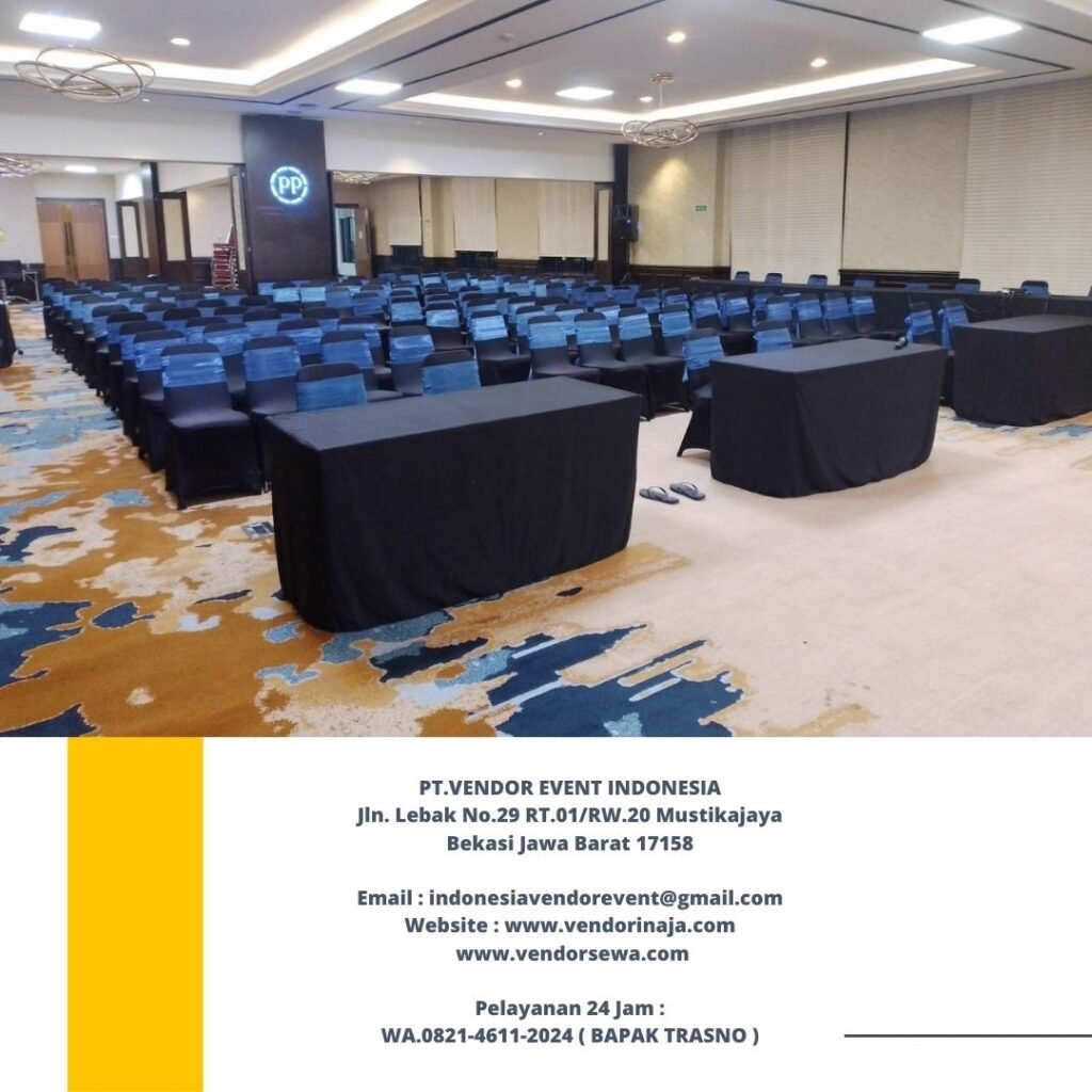 Sewa Kursi Dan Meja Ibm Cover Hitam Event Studio Bali United Jakarta