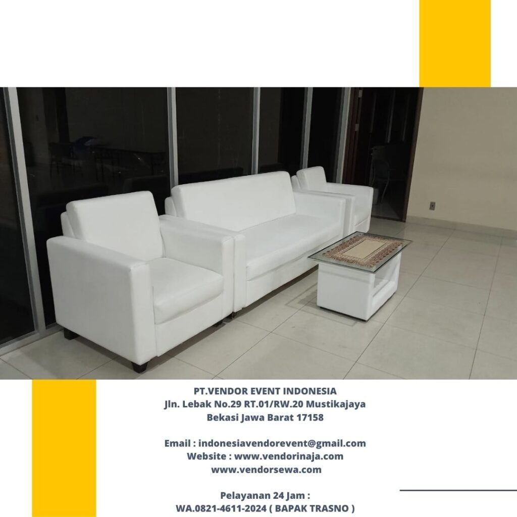 Sewa Sofa Putih Single,Double Dan Triple Jakarta