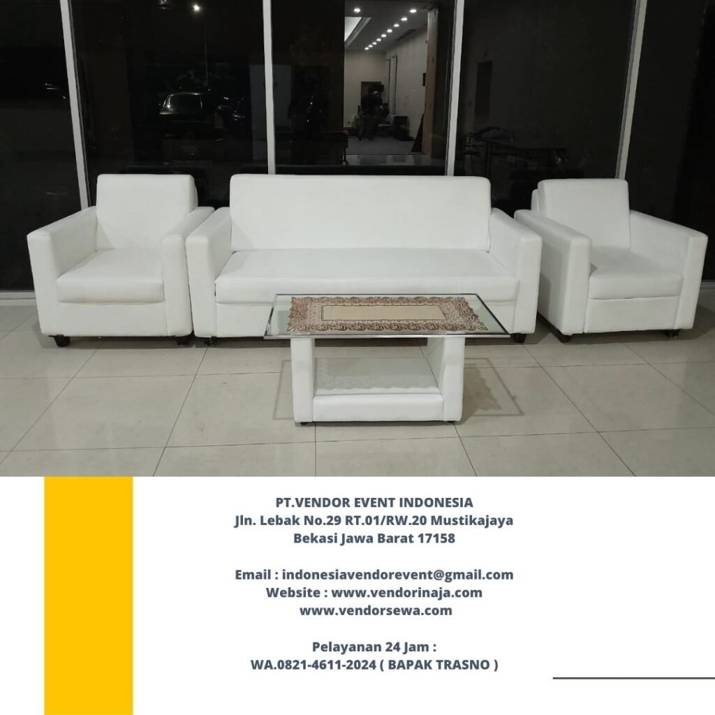 Sewa Sofa Putih Single,Double Dan Triple Jakarta