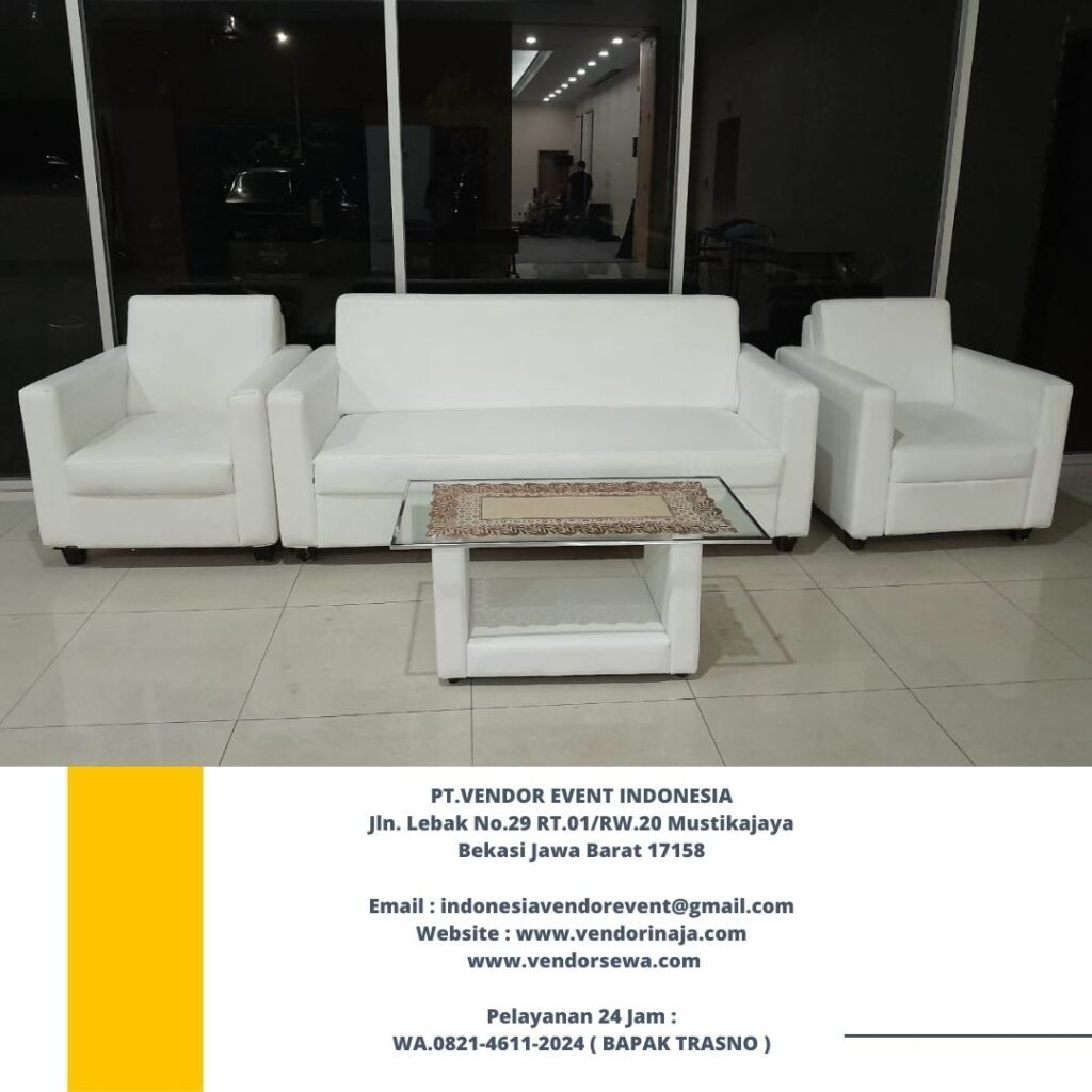 Sewa Sofa Putih Single,Double Dan Triple Jakarta