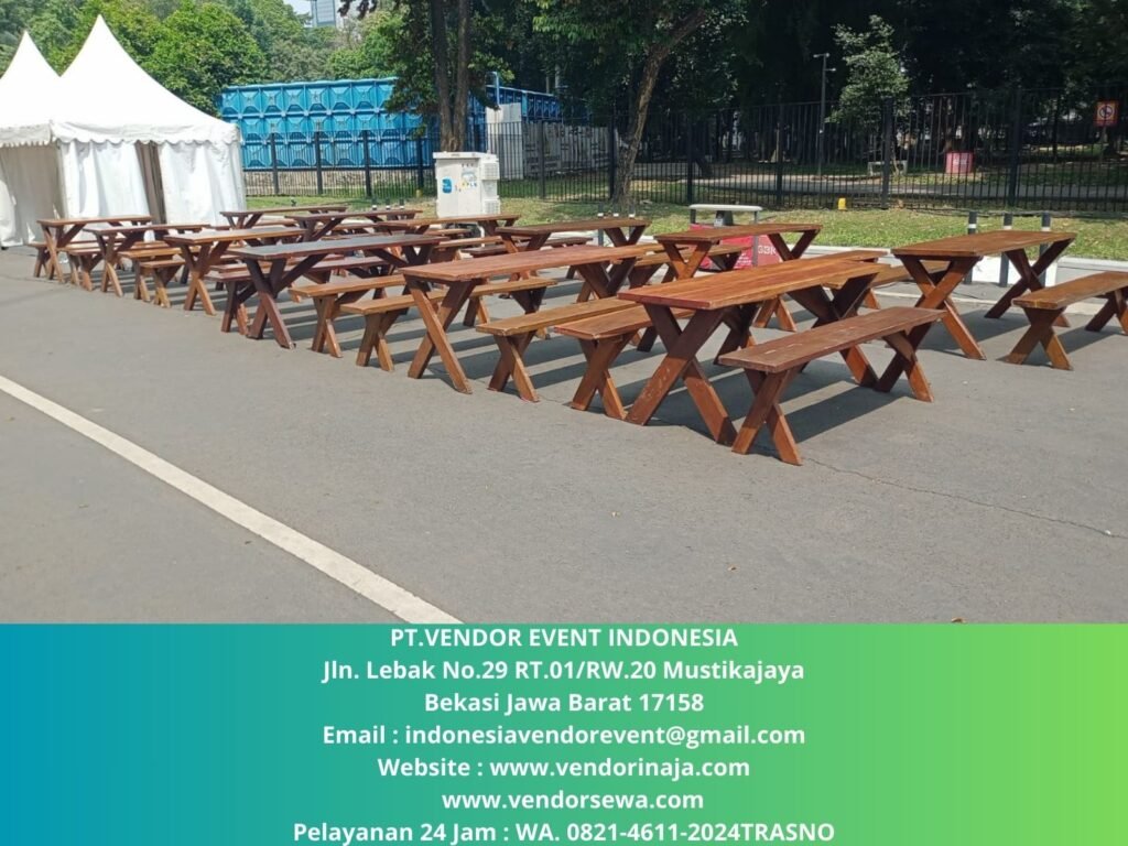 Pusat Sewa Bangku Meja Taman Kayu Type Extra di Jakarta