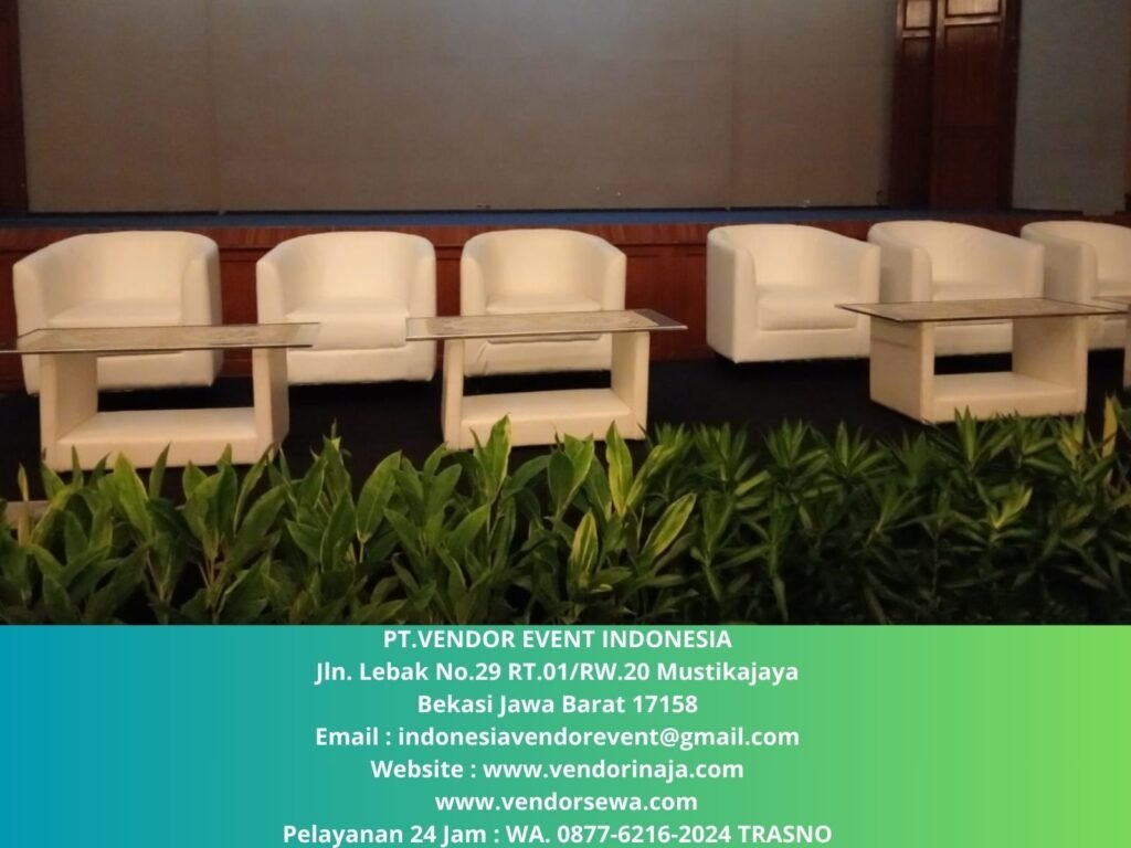 Rental Sofa Type Oval Warna Putih di Jakarta