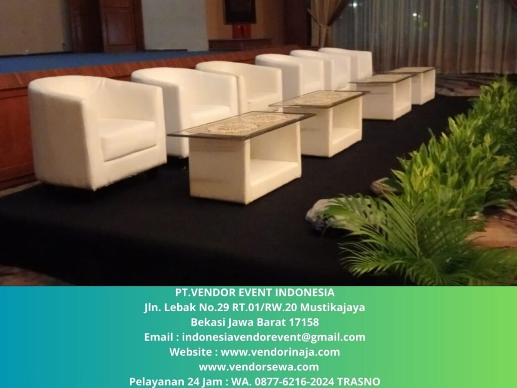 Rental Sofa Type Oval Warna Putih di Jakarta