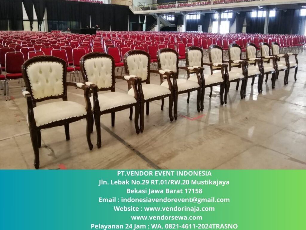 Sewa Kursi Kayu VIP Arm Chairs di Jakarta